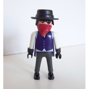 PLAYMOBIL (B4155) WESTERN - Bandit Foulard Rouge Chariot 5248
