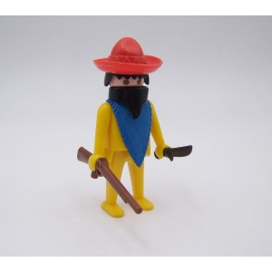 PLAYMOBIL (B4136) WESTERN - Bandit Mexicain Jaune Set Vintage 3407 de 1978