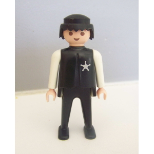 PLAYMOBIL (B4105) WESTERN - Sheriff Noir & Blanc Grosse Etoile 3381 3423