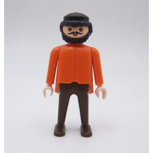 PLAYMOBIL (B4104) WESTERN - Homme Gentleman Orange & Marron Gare Colorado 3770