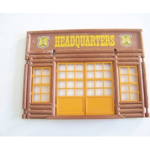 PLAYMOBIL (B1253) WESTERN - Façade Complète Quartier Général Fort 3806 Abimée