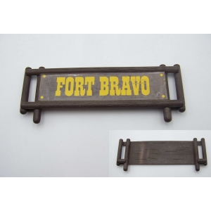 PLAYMOBIL (B1224) WESTERN - Pancarte Enseigne Fort Bravo 3773 (traces)