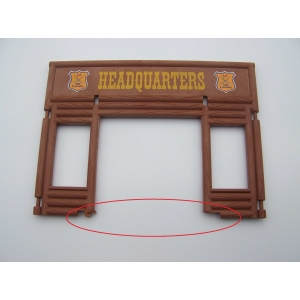 PLAYMOBIL (B1204) WESTERN - Façade Quartier Général Fort Glory 3806 (cassé)