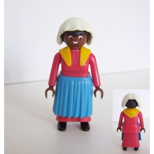 PLAYMOBIL (B698) GARE COLORADO SPRING 3770 - Femme Noire Servante