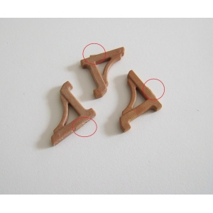 PLAYMOBIL (B31c03) WESTERN - Lot de 3 Crochets Support Mur 3769 3770 3805 Cassés