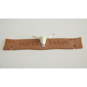 PLAYMOBIL (B3110) WESTERN - Panneau & Crane de Vache Entrée du Silver Ranch 3768