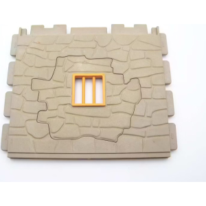 PLAYMOBIL (B32c09) WESTERN - Morceau Amovible Mur en Pierres Sheriff 3786 Jauni