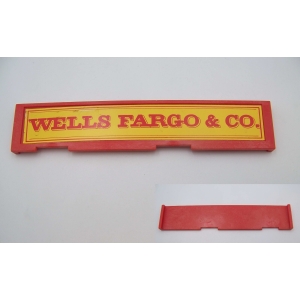 PLAYMOBIL (B3378) WESTERN - Support Rouge Enseigne Wells Fargo & Co 3431 (abimé)
