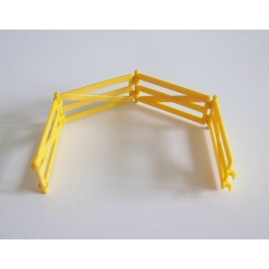 PLAYMOBIL (B3130) WESTERN - Lot de 4 Barrières Clôtures Jaune pour Ferme 3769