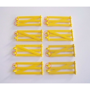 PLAYMOBIL (B31c01) WESTERN - Lot 8 Barrières Clôtures Jaune Ferme 3769 Cassées