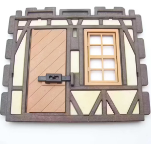 PLAYMOBIL (L3148) MOYEN-AGE - Mur Colombage Porte & Fenêtre 3447 3448 Jauni