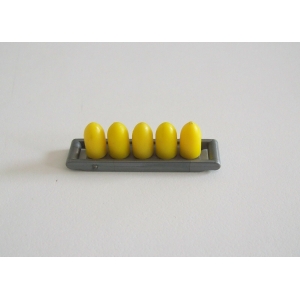 PLAYMOBIL (B2123) WESTERN SOLDATS - 5 Obus Jaunes Lisses & Support de Transport