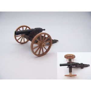 PLAYMOBIL (B21c04) WESTERN SOLDATS - Canon Vintage 3485 - Petite casse