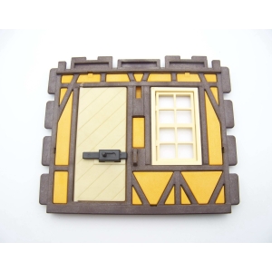 PLAYMOBIL (L3156) MOYEN-AGE - Mur Colombage Porte & Fenêtre Potier 3455 Jauni