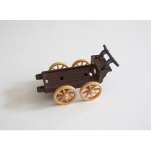 PLAYMOBIL (J1116) EPOQUE 1900 - Chariot Marron Foncé Support Orgue Barbarie 5550