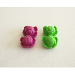 PLAYMOBIL (J126) EPOQUE 1900 - Fruits Légumes - Lot de 2 Choux Rouge & Vert