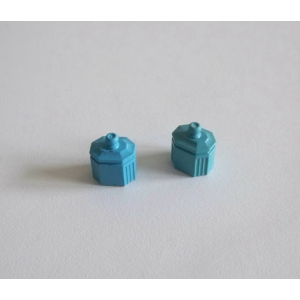 PLAYMOBIL (J1c02) EPOQUE 1900 - Lot de 2 Pots Urnes Bleues Cuisine 5322 Jaunis