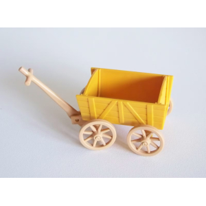 PLAYMOBIL (J158) EPOQUE 1900 - Charrette Jaune Marchande & Enfants