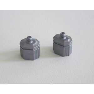 PLAYMOBIL (J135) EPOQUE 1900 - Lot de 2 Pots Urnes Gris Dessus Cheminée 5310