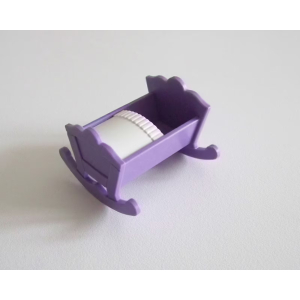 PLAYMOBIL (J286) EPOQUE 1900 - Berceau Violet avec Couverture Blanche