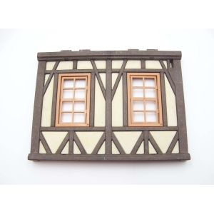 PLAYMOBIL (L31c05) MOYEN-AGE - Mur Colombage Fenêtres 3448 3449 3666 4300 Jauni
