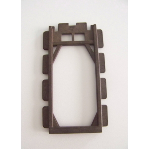 PLAYMOBIL (L3139) MOYEN-AGE - Mur Ouvert Simple Marron Foncé Tour Château 3445