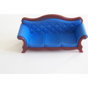 PLAYMOBIL (J2102) EPOQUE 1900 - Canapé Marron & Bleu Salon 5327