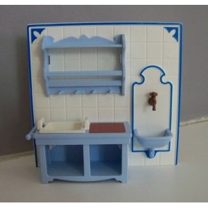 PLAYMOBIL (J268) EPOQUE 1900 - Meuble avec Evier Complet pour Cuisine 5322
