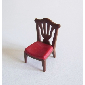PLAYMOBIL (J2119) EPOQUE 1900 - Chaise Marron Assise Rouge Salle à Manger 5320