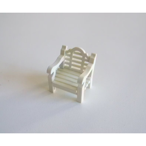 PLAYMOBIL (J2138) EPOQUE 1900 - Fauteuil Blanc Salon Jardin Terrasse 5326