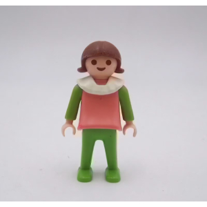 PLAYMOBIL (J309) EPOQUE 1900 - Petite Fille Verte & Rose 5502 (Jaunie)