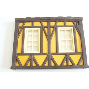 PLAYMOBIL (L3156) MOYEN-AGE - Mur Colombage 2 Fenêtres Maison Potier 3455 Jauni