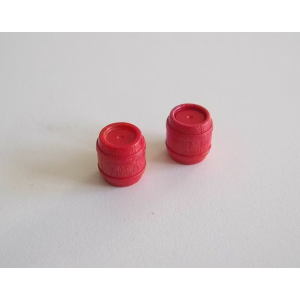 PLAYMOBIL (A22120) PIRATES - Lot de 2 Petits Barils Tonnelets de Poudre Rouge