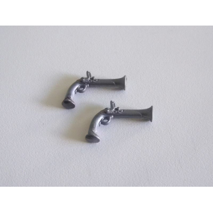 PLAYMOBIL (A2247) PIRATES - Lot de 2 Pistolets Tromblons Gris Canon Long
