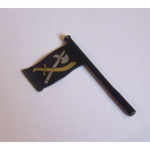 PLAYMOBIL (A2103) PIRATES - Drapeau Noir Sabre & Hache pour Barque 3792