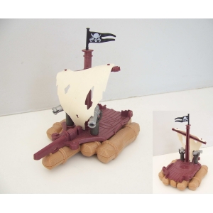 PLAYMOBIL (A2137) PIRATES - Radeau avec Double Canons 6682 Complet