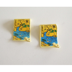 PLAYMOBIL (A22c09) PIRATES - Lot de 2 Cartes au Trésor 4164 4558 Petite Casse