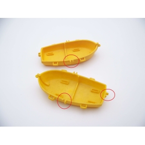 PLAYMOBIL (A21c02) PIRATES - Lot 2 Grandes Barques Corsaire Jaune 3570 Cassées
