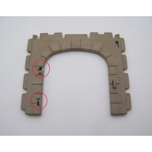 PLAYMOBIL (L31c25) MOYEN-AGE - Contour Pierre Porte Bois Maison 3444 3448 Cassé