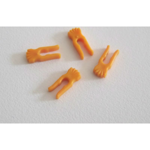 PLAYMOBIL (J151) EPOQUE 1900 - Lot de 4 Pinces à Linge Orange 5407