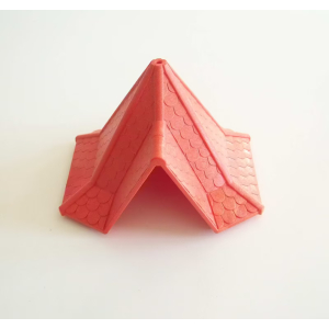 PLAYMOBIL (L3296) MOYEN-AGE - Toit Rouge pour Tours Entrée Château 3268