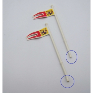 PLAYMOBIL (A11c06) PIRATES - Lot de 2 Drapeaux Phare Espagnol 4294 Cassés