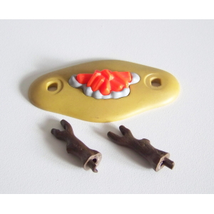 PLAYMOBIL (A22c04) PIRATES - Socle, Feu & Supports pour Broche Campement 3794