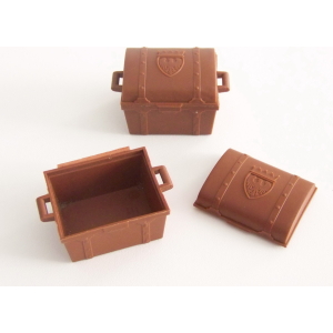 PLAYMOBIL (A22c05) PIRATES - Lot de 2 Coffres Marron Armoiries Couvercles Cassés