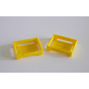PLAYMOBIL (A2276) PIRATES - Lot de 2 Caisses Jaune Boulets Canon Vintage 3550