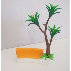 PLAYMOBIL (R829) MAGASIN MODE - Banc Blanc & Orange avec Arbuste Magasin 5485
