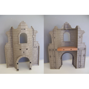 PLAYMOBIL (L3287) MOYEN-AGE - Entrée Pierres Ruines du Château des Barbares 4435