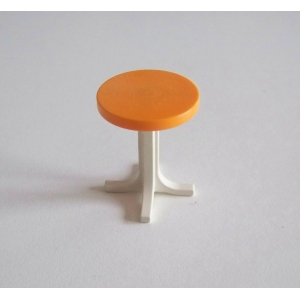 PLAYMOBIL (R807) MAGASIN MODE - Table Haute Orange & Blanc Vendeur Glaces 5485