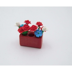 PLAYMOBIL (R745) MARIAGE - Pot Bac à Fleurs Rouge Foncé Intérieur Eglise 4296