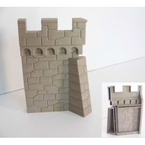 PLAYMOBIL (L32166) MOYEN-AGE - Mur d'Angle Château 4865